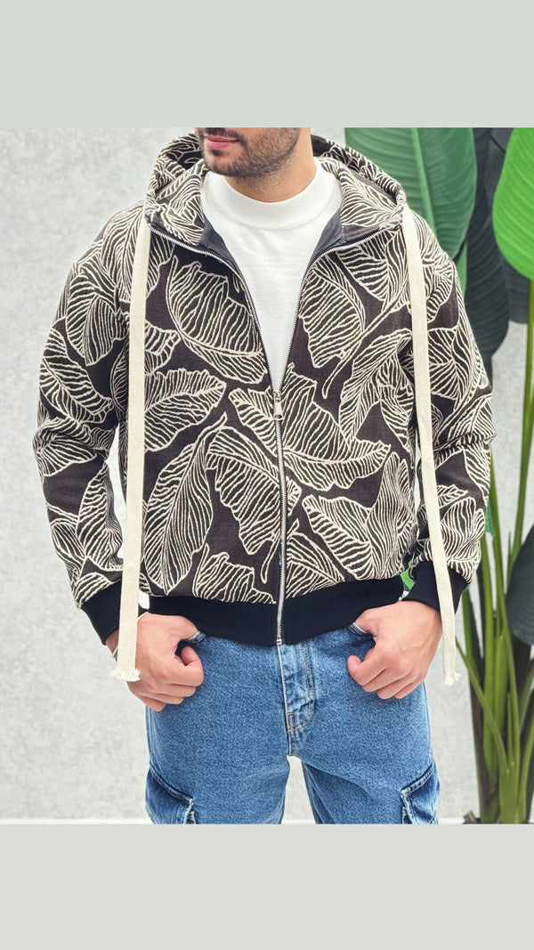 Jacket cappuccio palme