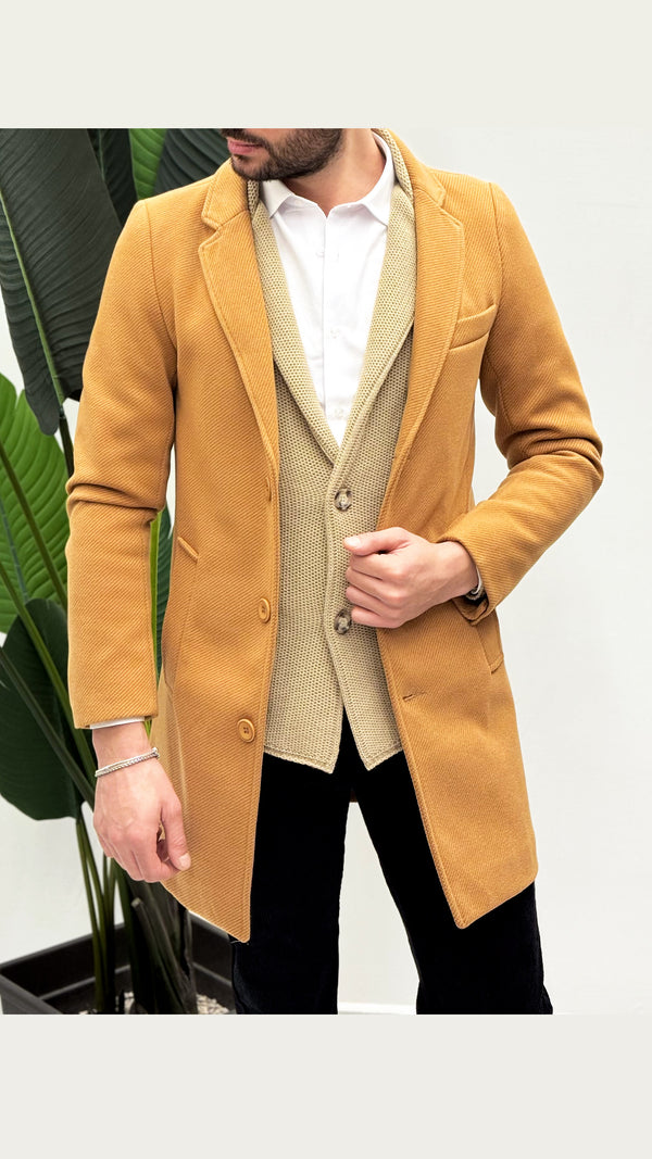 Cappotto monopetto spigato