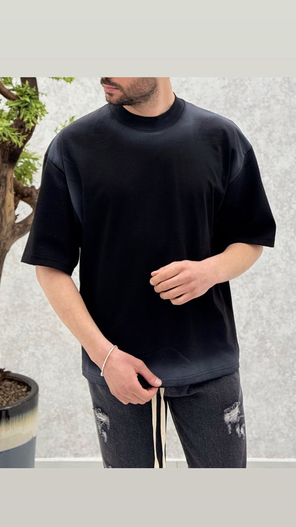 T-shirt mezzo collo sfumata