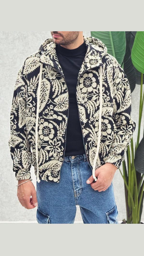 Jacket cappuccio Floreale