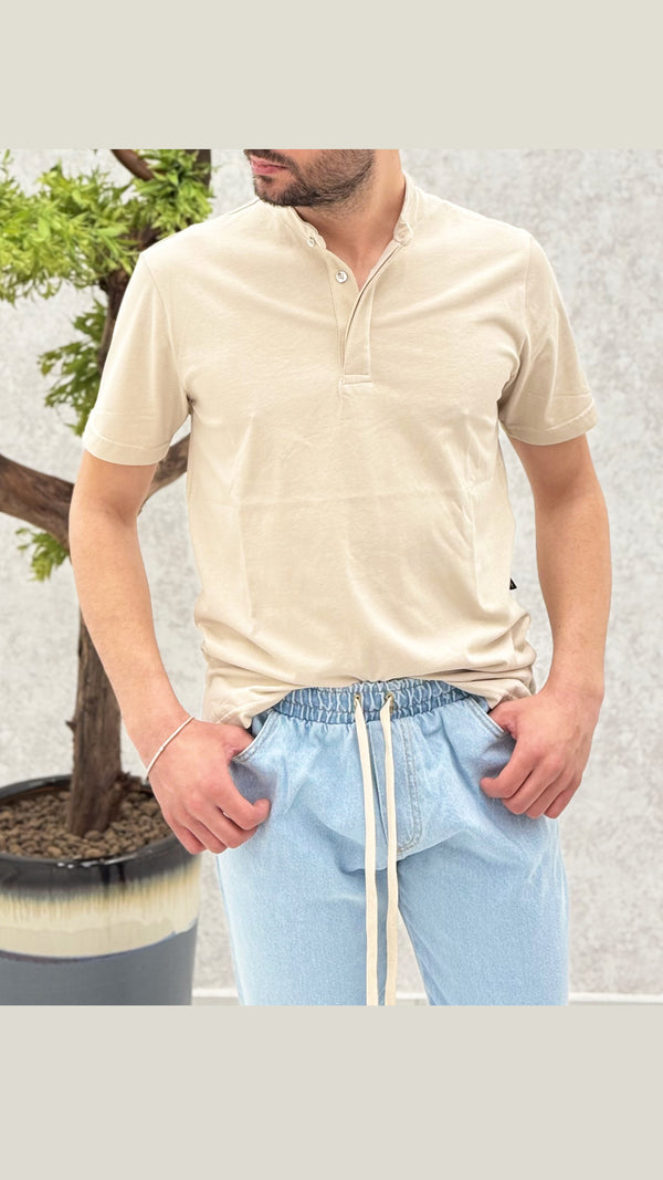 Polo collo coreano gioiello