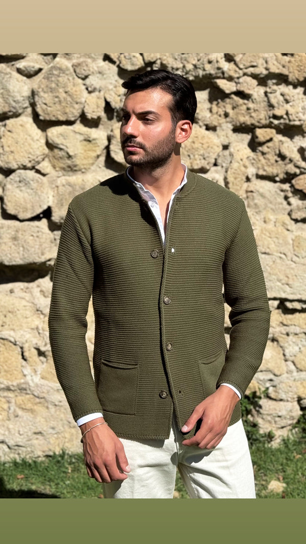Cardigan collo coreano Premium