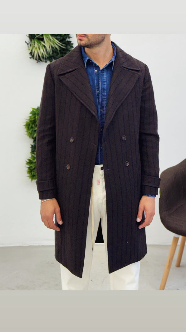 Cappotto Doppiopetto Gessato