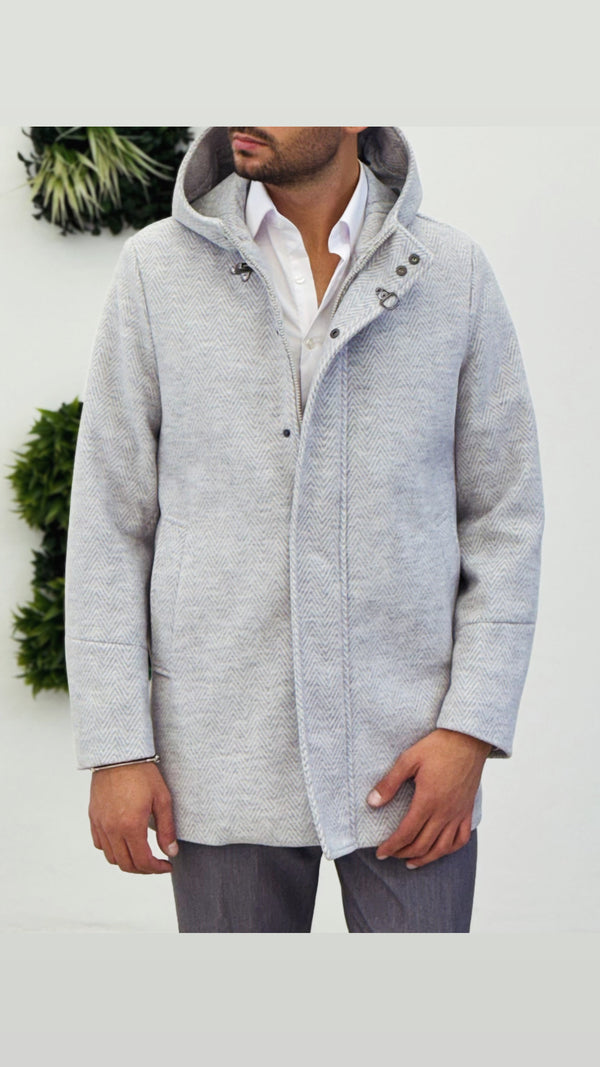Cappotto Cappuccio Chiusura metallo
