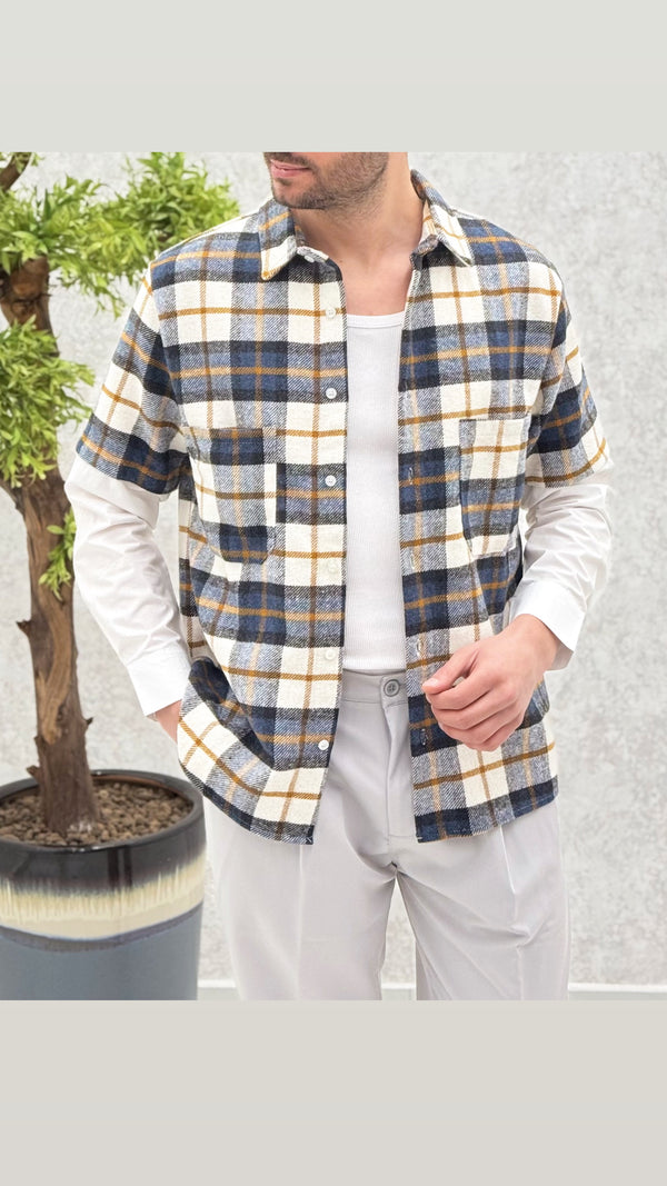Jacket Quadri manica camicia